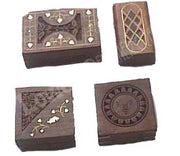 WOODEN   BRASS WORK BOX
