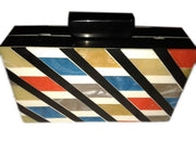 GEOMETRICAL  DESIGN ACRYLIC OR RESIN LADIES CLUTCH PURSE BAG