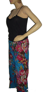 Ethnic Indian Womens Cotton flower print Trouser Pants
