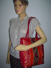 BATIK PRINT LEATHER BAG