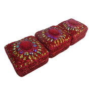 SQUARE SHAPE ETHNIC GLITTER WORK JEWELERY BOXES LAC ITEM
