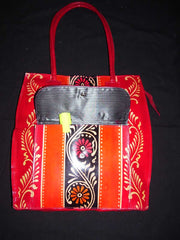 BATIK PRINT LEATHER BAG