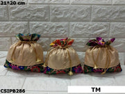 Dry Fruit Ethnic Clutch Silk Potli pouch bag