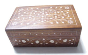 WOODEN BOX WHITE ENAMEL DESIGN   (10
