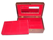 WOODEN BOX WHITE ENAMEL DESIGN   (10