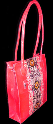 BATIK PRINT LEATHER BAG