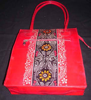 BATIK PRINT LEATHER BAG