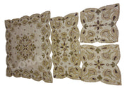 Golden net Bead embroidery fish & flower design