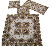 NET  EMBROIDERY TABLE COVER (4 PCS SET)