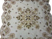Golden net Bead embroidery fish & flower design