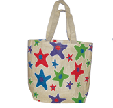 STAR PRINT JUTE BAG