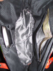 GEOMETRIC DESIGN LEATHER BAG