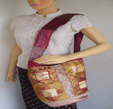 SILK BORDER SHOULDER BAG