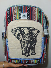 Hemp Laptop Backpack Bag screen print