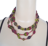SEED BEAD & GLASS BEADS NECKLACE