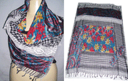 SATIN PATCH WORK SCARF