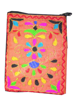 GUJRATI ARI  EMBROIDERY  MOBILE & PASSPORT BAG