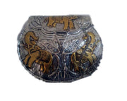 HANDMADE BRASS METAL ENGRAVE CLUTCH BAG,