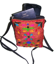 GUJRATI ARI  EMBROIDERY  MOBILE & PASSPORT BAG