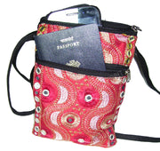 MIRROR & ZARI  EMBROIDERY BORDER MOBILE & PASSPORT BAG