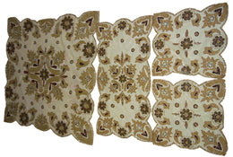 Golden net Bead embroidery table cover Square