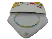 Handcrafted Multicolor Floral Beaded Envelope Clutch Bag
