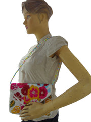 Handcrafted Multicolor Floral Beaded Envelope Clutch Bag