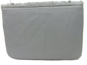 Handcrafted Ivory Floral Scalloped Beaded Envelope Clutch Bag