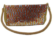 Handcrafted Metallic Disco Sequin Convertible Evening Clutch Bag