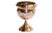 Brass Charcoal Incense Burner Engraved Design