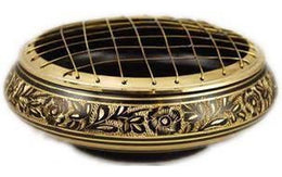 Black brass Charcoal Incense Loban Burner