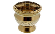 Black Charcoal Engraved Design Loban Burner