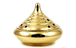 Golden Brass Charcoal Incense Burner