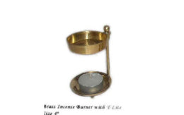 Brass Camphor & charcoal Lamp Burner