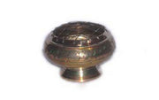 Brass Charcoal Burner Rose Wood Base
