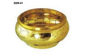 Brass Charcoal Burner Rose Wood Base
