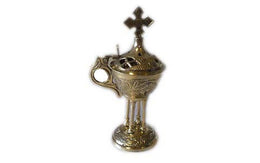 Orthodox Cross Sign Brass Charcoal Burneer