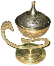 Antique Embossed Brass Incense Burner