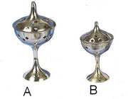 BRASS INCENSE BURNER NICKLE