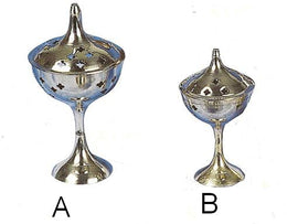 BRASS INCENSE BURNER NICKLE