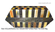 PERSONALIZED PEARL ACRYLIC CLUTCH BAG