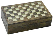 WOODEN  CHECK DESIGN  BOX