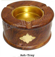 ROUND SHAPE WOODEN ASHTRAY HOUSE CAR CIGRATTE GIFT