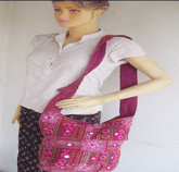 MIRROR EMBROIDERY SHOULDER BAG