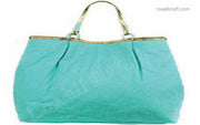 METTALIC TRIM BEACH BAG