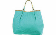 METTALIC TRIM BEACH BAG