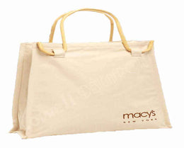 Canvas Beach Bag wood Handle
