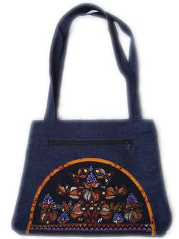 Denim fabric Embroidery Bag