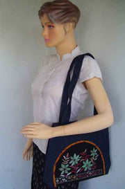 Denim fabric Embroidery Bag