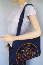 Denim fabric Embroidery Bag